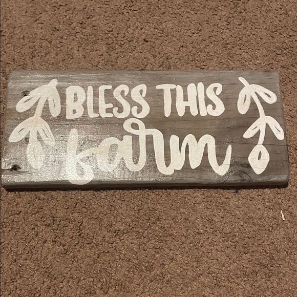 Rustic Gray and White Farmhouse Wall Sign - Picture 1 of 3